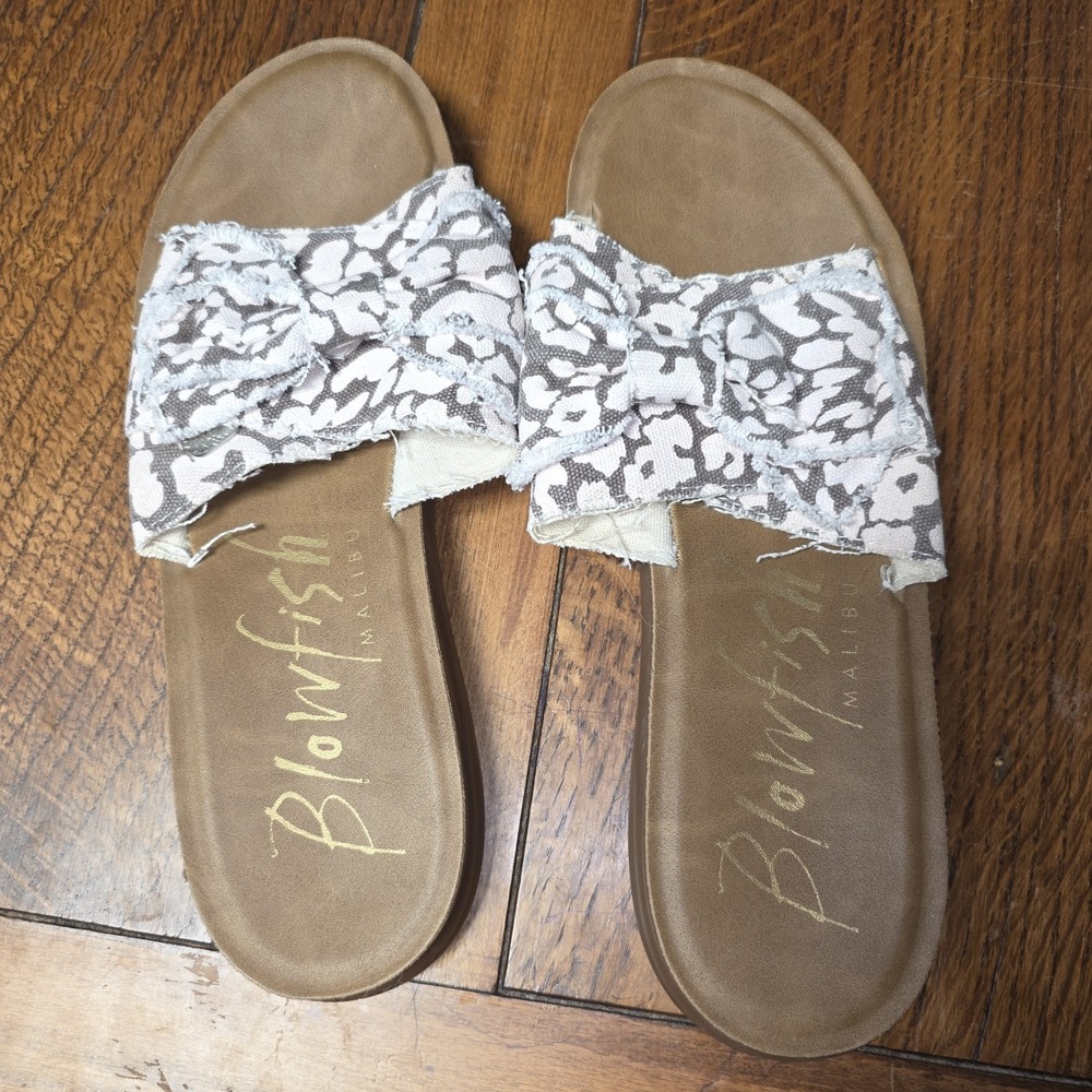 Blowfish Size 7.5 Women's sandals Leopard Print